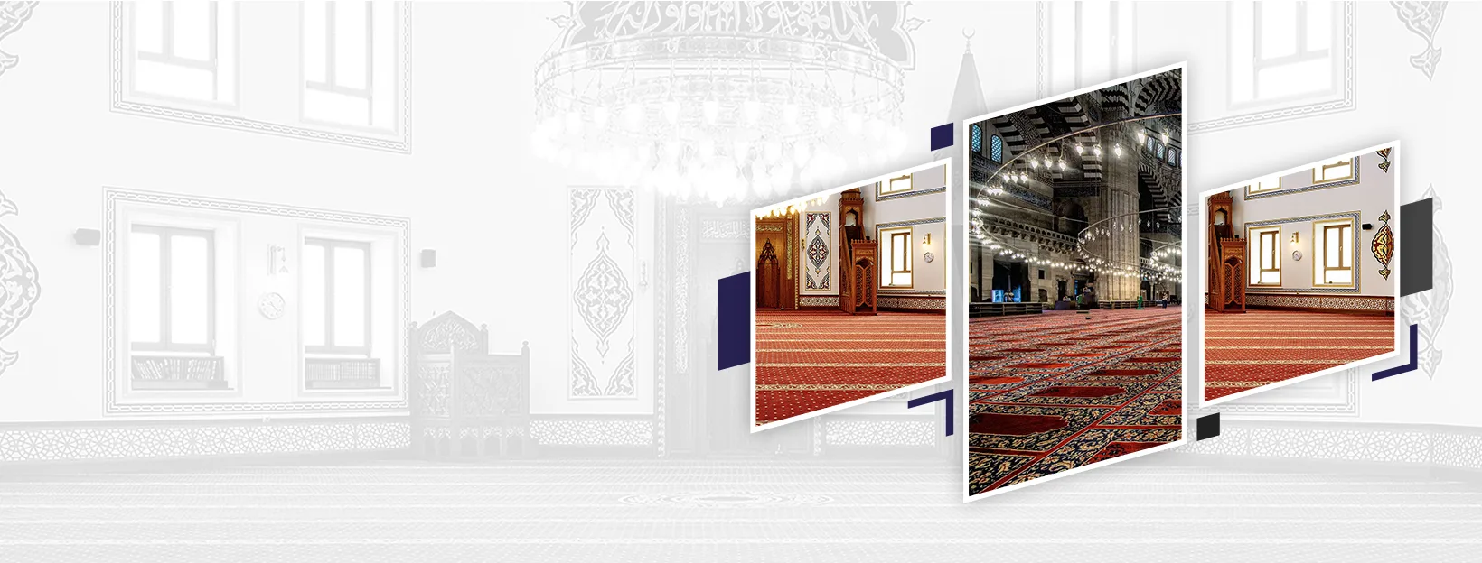 Beşler cami halısı ile döşenmiş camiler