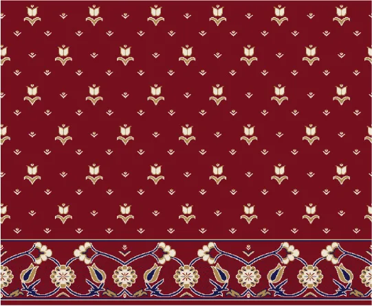 A301 Açık Bordo cami halısı deseni