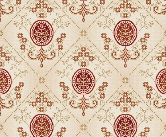 D3007 Krem cami halısı deseni