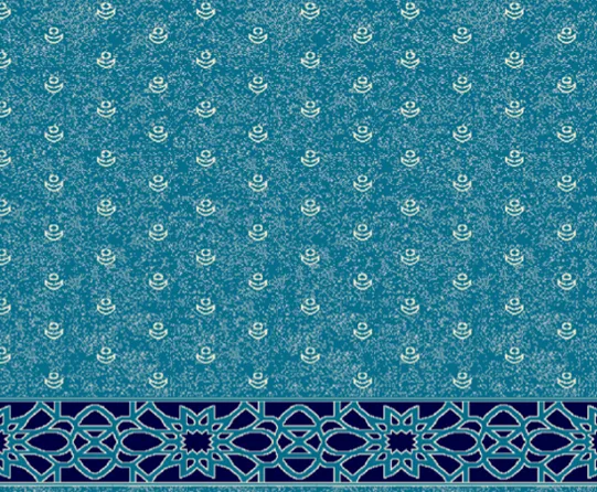 D319 Mavi cami halısı deseni