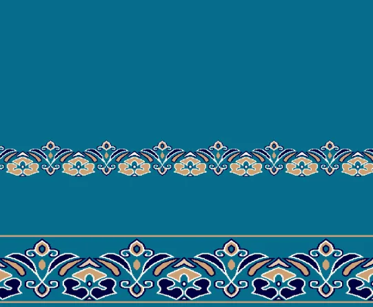 D322 Koyu Mavi cami halısı deseni