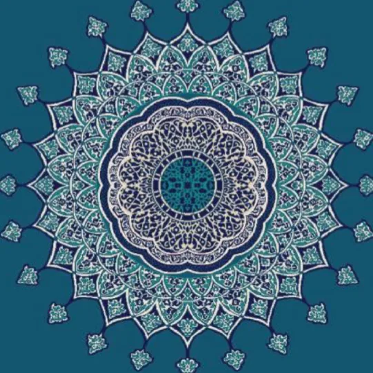 G304 Koyu Mavi cami halısı deseni