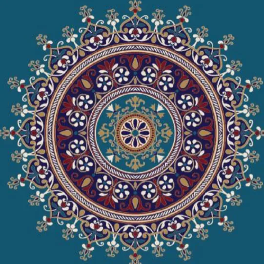 G305 Koyu Mavi cami halısı deseni