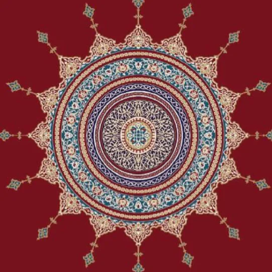 G306 Bordo cami halısı deseni
