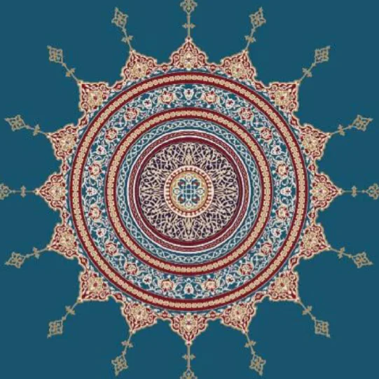 G306 Koyu Mavi cami halısı deseni