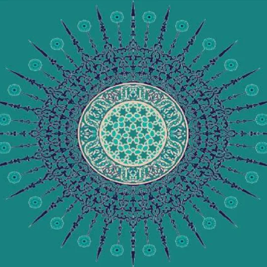 G308 Açık Mavi cami halısı deseni